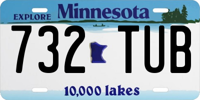 MN license plate 732TUB