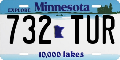 MN license plate 732TUR