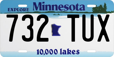MN license plate 732TUX