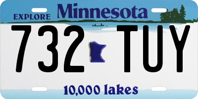 MN license plate 732TUY