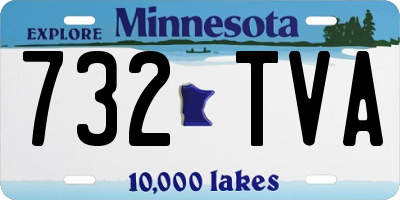 MN license plate 732TVA