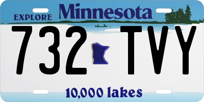 MN license plate 732TVY