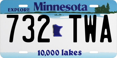 MN license plate 732TWA