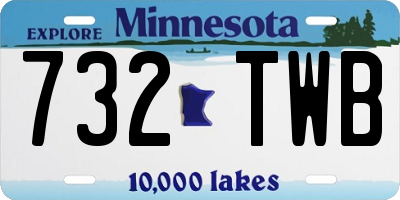 MN license plate 732TWB