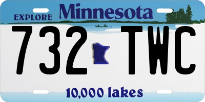 MN license plate 732TWC