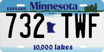 MN license plate 732TWF