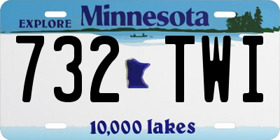 MN license plate 732TWI