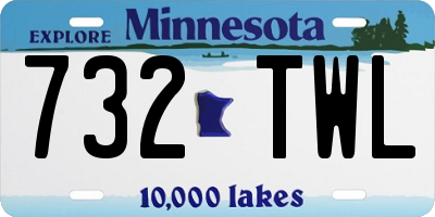 MN license plate 732TWL