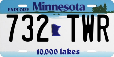MN license plate 732TWR
