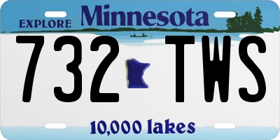 MN license plate 732TWS