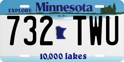 MN license plate 732TWU