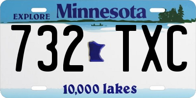 MN license plate 732TXC
