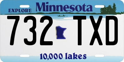 MN license plate 732TXD