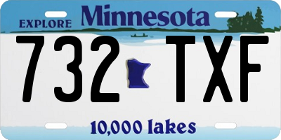 MN license plate 732TXF
