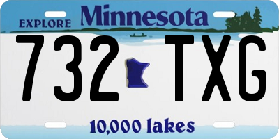 MN license plate 732TXG