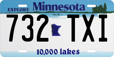 MN license plate 732TXI