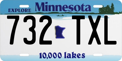 MN license plate 732TXL