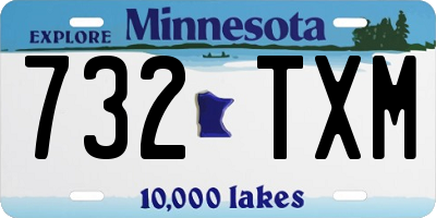MN license plate 732TXM