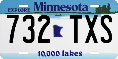 MN license plate 732TXS
