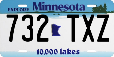 MN license plate 732TXZ