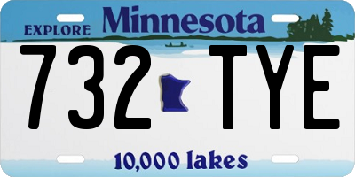 MN license plate 732TYE