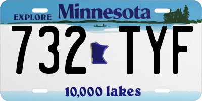 MN license plate 732TYF