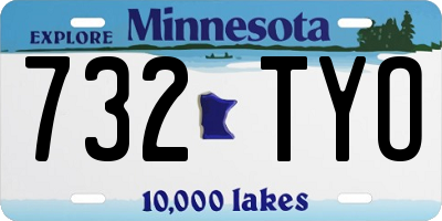MN license plate 732TYO
