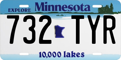 MN license plate 732TYR