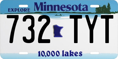 MN license plate 732TYT