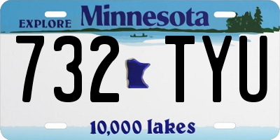 MN license plate 732TYU