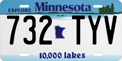 MN license plate 732TYV
