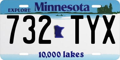MN license plate 732TYX