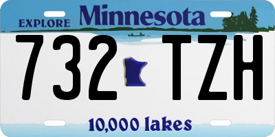 MN license plate 732TZH