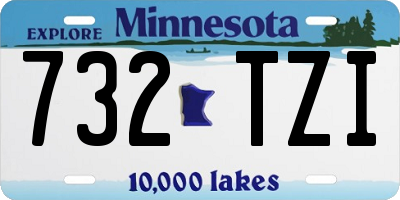 MN license plate 732TZI