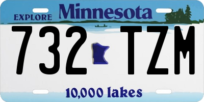 MN license plate 732TZM