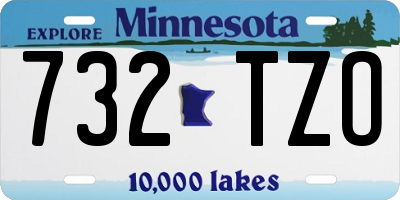 MN license plate 732TZO