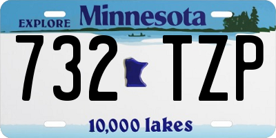 MN license plate 732TZP