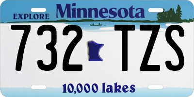 MN license plate 732TZS