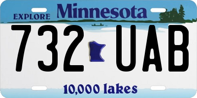 MN license plate 732UAB