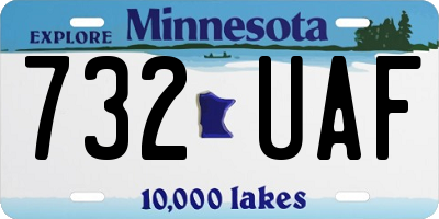MN license plate 732UAF