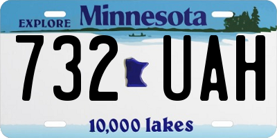MN license plate 732UAH