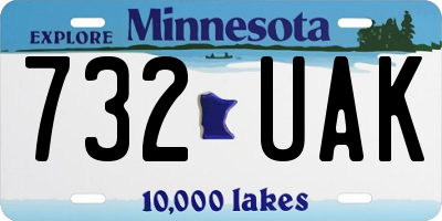 MN license plate 732UAK