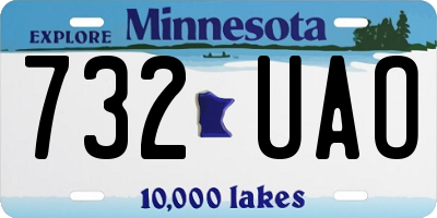 MN license plate 732UAO