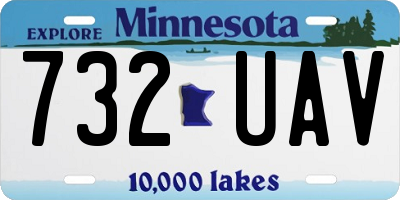 MN license plate 732UAV