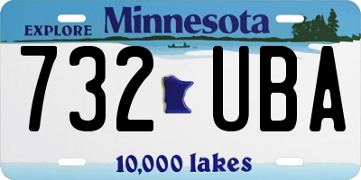 MN license plate 732UBA