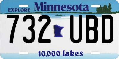 MN license plate 732UBD