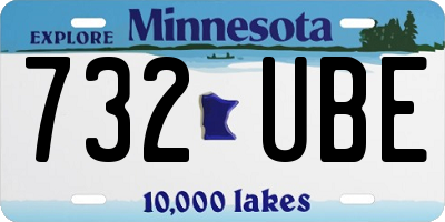 MN license plate 732UBE