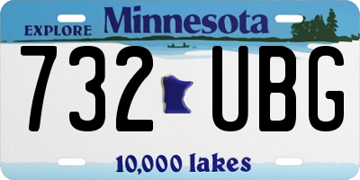 MN license plate 732UBG