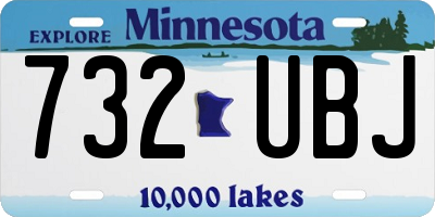 MN license plate 732UBJ