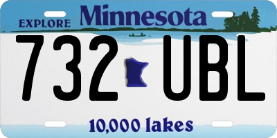 MN license plate 732UBL